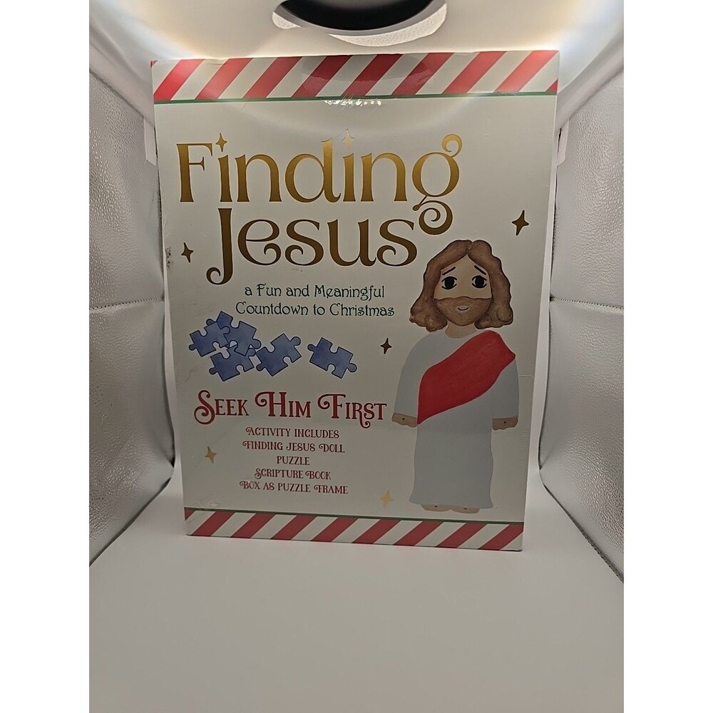 Finding Jesus Doll Christmas Countdown Puzzle Book Box Set (Seek Him First) NEW